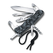 Нож перочинный VICTORINOX Skipper Navy Camouflage, 111 мм, 17 фнк, с фиксатором, серо-синий камуфляж