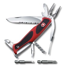 Нож перочинный VICTORINOX RangerGrip 174 Handyman, 130 мм, 17 фнк, с фиксатором, красный с чёрным