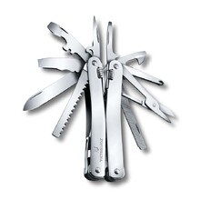 Мультитул VICTORINOX SwissTool Spirit X, 105 мм, 26 функций, в кожаном чехле