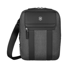 Сумка через плечо VICTORINOX Architecture Urban2 Crossbody Bag,серый, полиэстер/кожа, 9x22x28 см, 6 л