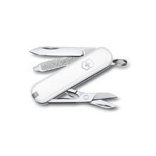 Нож-брелок VICTORINOX Classic SD Colors "Falling Snow", 58 мм, 7 функций, белый
