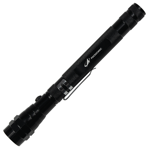 Фонарь телескопический Tools Flashlight Print Sample "Роскосмос", с магнитом, черный