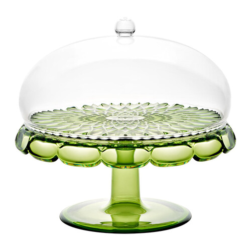 Блюдо для торта с крышкой vanity, D30 см, зеленое
