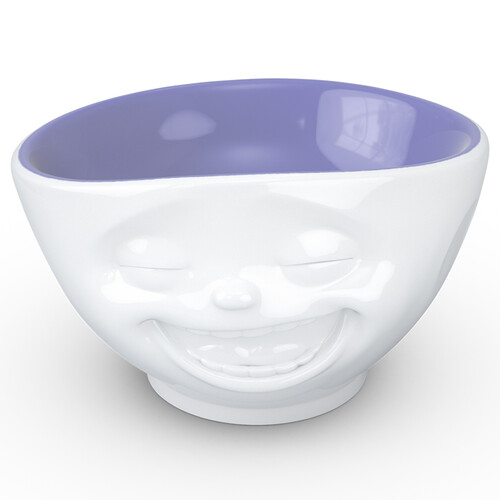 Чаша laughing, 500 мл, белая/лавандовая