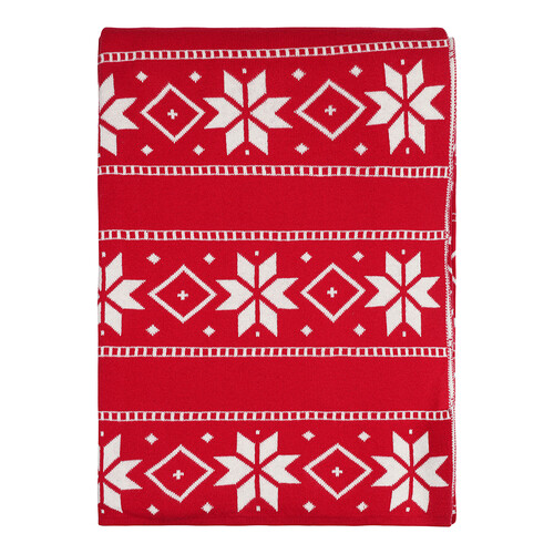 Плед из хлопка с новогодним рисунком frostwork из коллекции new year essential, 130x180 см