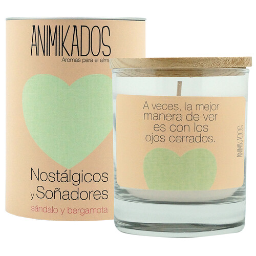 Свеча ароматическая animikados, butterfly spirit, sandalo y bergamota, 40 ч
