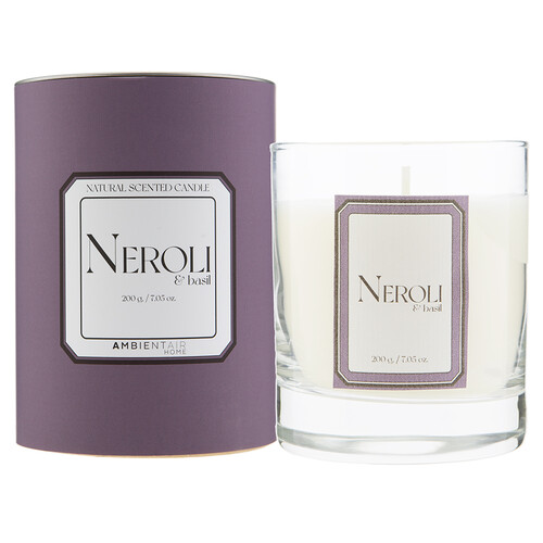Свеча ароматическая sublime, neroli&basil, 40 ч
