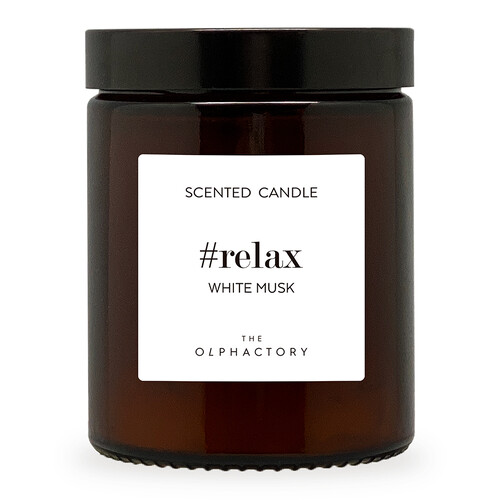 Свеча ароматическая the olphactory, relax, white musk, 30 ч