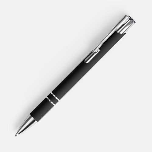 Ручка шариковая Keskus Soft Touch, черная