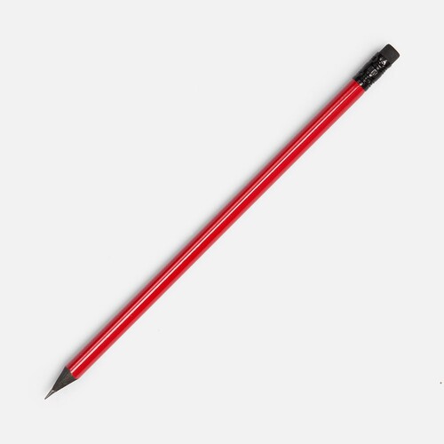 Карандаш простой Triangle Black с ластиком, красный
