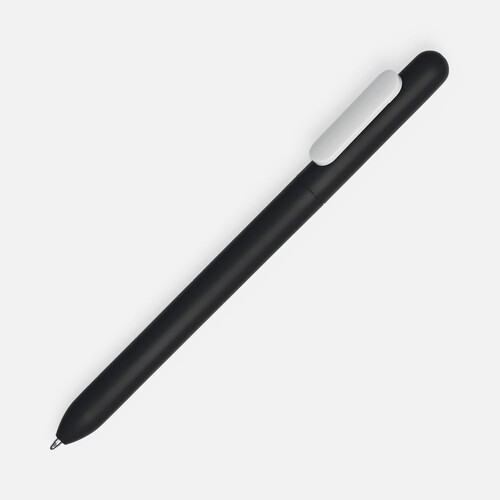 Ручка шариковая Swiper Soft Touch, черная с белым