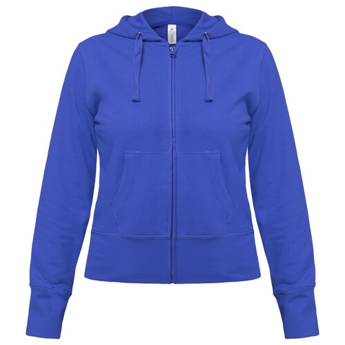 Толстовка женская Hooded Full Zip ярко-синяя, размер XS