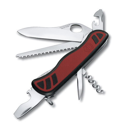 Нож перочинный VICTORINOX Forester, 111 мм, 10 функций, с фиксатором лезвия, красный с чёрным