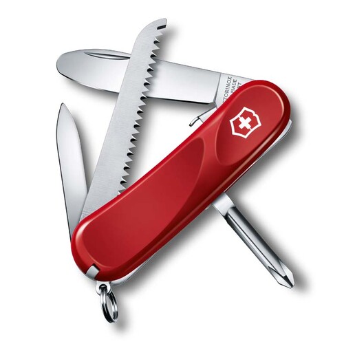 Нож перочинный VICTORINOX Junior 09, 85 мм, 8 функций, с фиксатором лезвия, красный