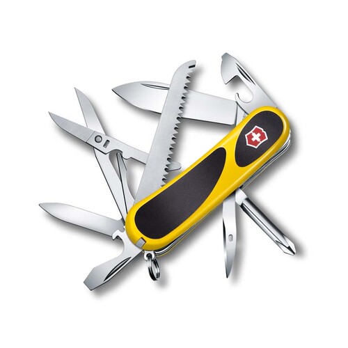 Нож перочинный VICTORINOX EvoGrip 18, 85 мм, 15 функций, жёлтый с чёрными вставками