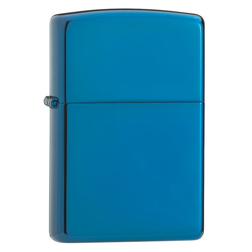 Зажигалка ZIPPO классическая с синим глянцевым покрытием | Classic High Polish Blue, латунь/сталь, синяя, глянцевая, 38x13x57 мм