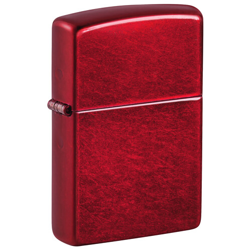 Зажигалка ZIPPO классическая с покрытием Красное карамелизированное яблоко | Candy Apple Red™, латунь/сталь, красная, глянцевая, 38x13x57 мм