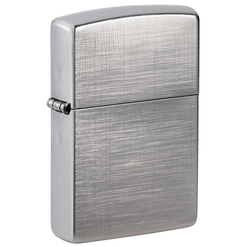 Зажигалка ZIPPO классическая с покрытием матовый хром | Classic Brushed Chrome, латунь/сталь, серебристая, матовая, 38x13x57 мм