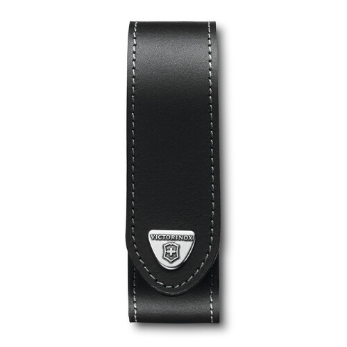 Чехол на ремень VICTORINOX для ножей RangerGrip 130 мм, на липучке, кожаный, 40x40x140 мм, чёрный