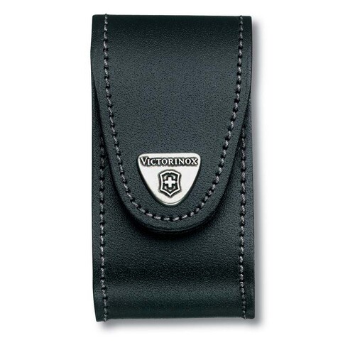 Чехол на ремень VICTORINOX для ножей 91 мм толщиной 5-8 уровней, кожаный, чёрный