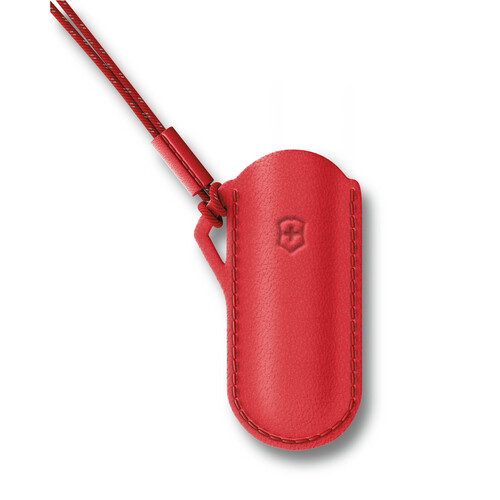 Чехол VICTORINOX "Style Icon" для ножей Classic Colors 58 мм, кожаный, красный