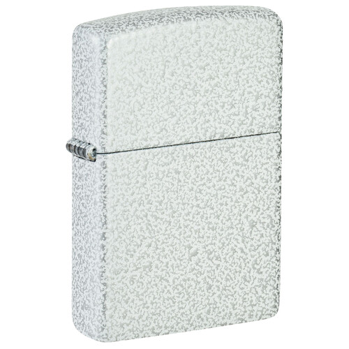 Зажигалка ZIPPO классическая с ледяным покрытием | Classic Glacier, латунь/сталь, белая, матовая, 38x13x57 мм