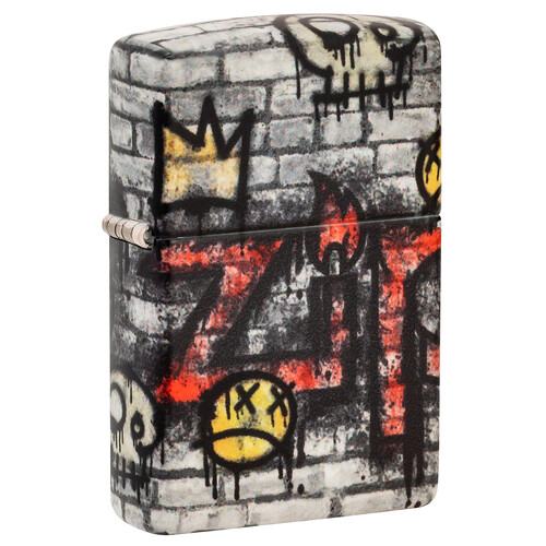 Зажигалка ZIPPO Король граффити с матовым покрытием на 540 | Graffiti King 540 Matte, латунь/сталь, разноцветная, матовая, 38x13x57 мм