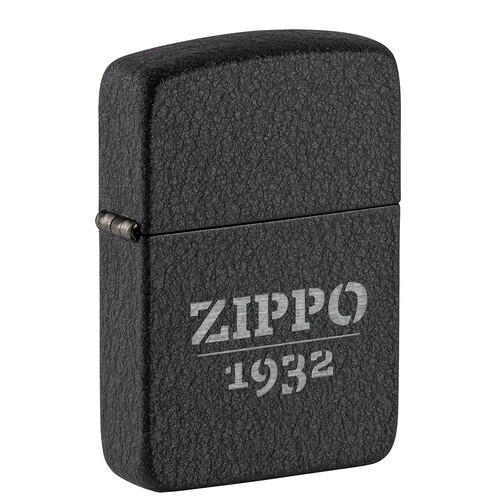 Зажигалка ZIPPO Реплика 1941 года с черным покрытием с кракелюром | 1941 Replica™ Black Crackle, латунь/сталь, черная, матовая, 38x13x57 мм