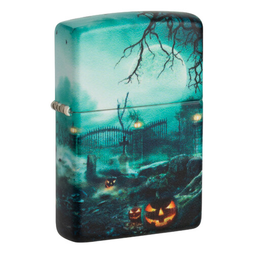 Зажигалка ZIPPO Кладбище с матовым покрытием на 540 | Graveyard 540 Matte, латунь/сталь, разноцветная, 38x13x57 мм