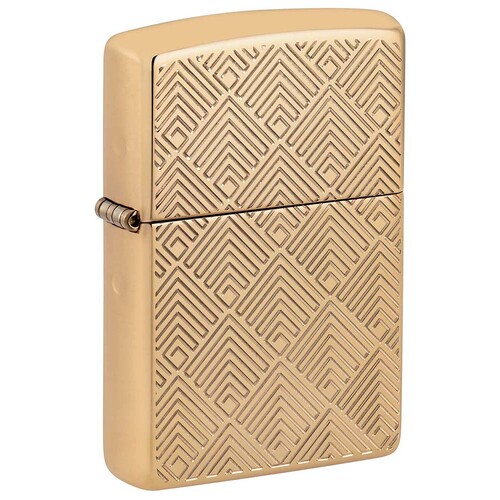 Зажигалка ZIPPO Armor® с покрытием Глянцевая латунь | High Polish Brass, латунь/сталь, золотистая, 38x13x57 мм