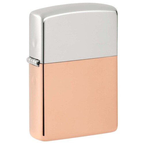 Зажигалка ZIPPO с двойным металлическим покрытием | Bimetal, медь/латунь/сталь, медная, 38x13x57 мм