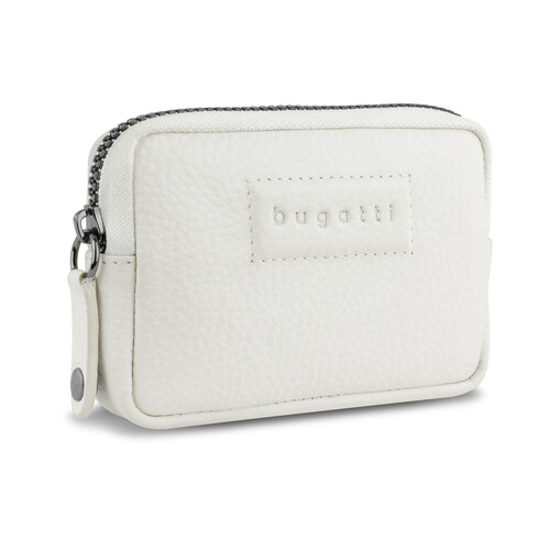 Ключница BUGATTI ЭЛЬЗА | ELSA, с защитой данных RFID, белая, воловья кожа/полиэстер, 11х2х7 см