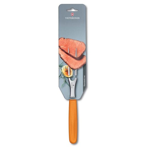 Вилка разделочная VICTORINOX 15 см, оранжевая, в картонном блистере