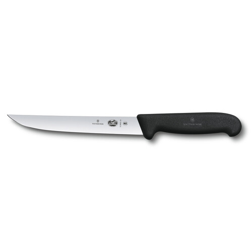 Нож разделочный VICTORINOX Fibrox с прямым узким лезвием 15 см, чёрный