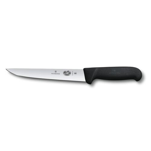 Нож обвалочный / жиловочный VICTORINOX Fibrox с прямым лезвием 18 см, чёрный