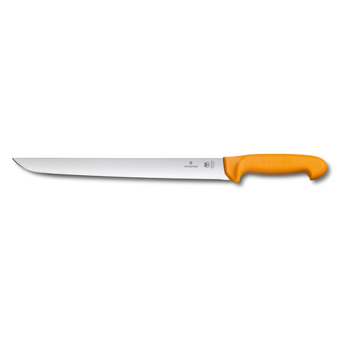 Нож для отбивной и стейка VICTORINOX Swibo с прямым лезвием 31 см, жёлтый