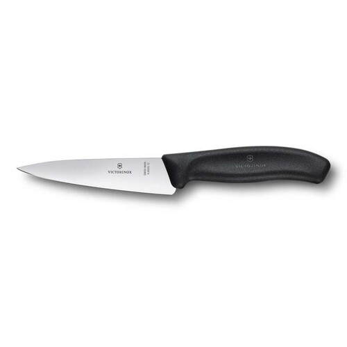 Нож разделочный VICTORINOX SwissClassic, 12 см, чёрный, в картонном блистере