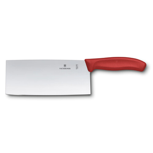 Нож сантоку VICTORINOX SwissClassic, прямое лезвие 18 см, красный, в подарочной коробке