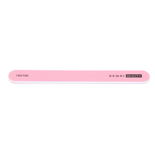 Пилка Dewal Beauty для ногтей, прямая розовая 1,9х17,8 см, 180/180 грит