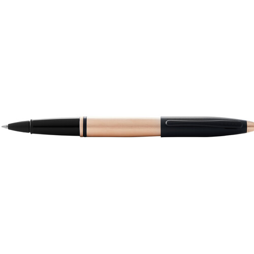 Ручка-роллер CROSS коллекция «КАЛЕ | CALAIS» Brushed Rose Gold Plate and Black Lacquer