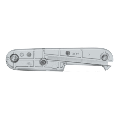 Задняя накладка для ножей VICTORINOX 91 мм, пластиковая, полупрозрачная серебристая