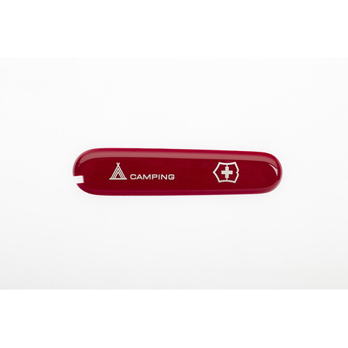 Передняя накладка с логотипом Camping для ножей VICTORINOX 91 мм 1.3763.71 и 1.3613.71, красная