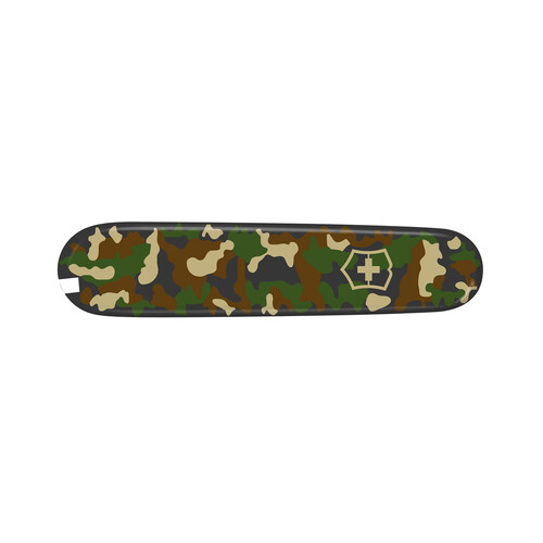 Передняя накладка для ножей VICTORINOX 91 мм, пластиковая, зелёный камуфляж