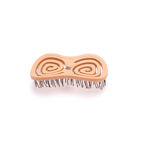 Щетка Dewal Beauty серия "Friendly", массажная, с нейлоновым штифтом, форма бабочка, оранжевая