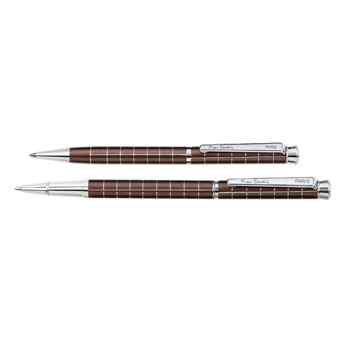 Набор Pierre Cardin коллекция «ПАРА | PEN&PEN» : ручка шариковая + роллер. Цвет - коричневый. Упаковка Е.
