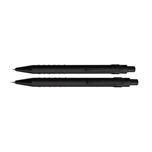 Набор Pierre Cardin коллекция «ПАРА | PEN&PEN»: ручка шарик. + механич. карандаш. Цвет - черн. матовый. Упаковка Е-3n