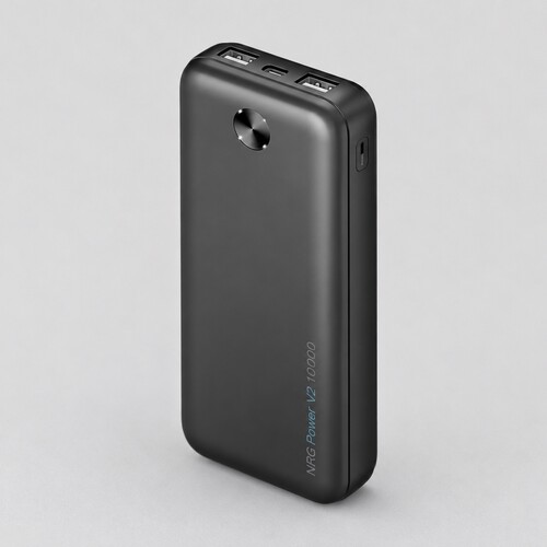 Внешний АКБ NRG Power V2 10000 мА-ч, 2A, 2xUSB, черный, Deppa