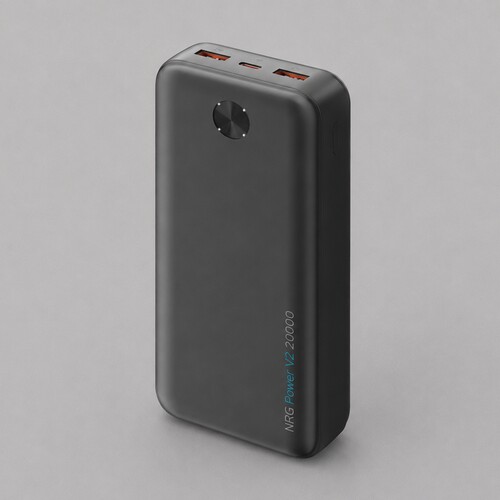 Внешний АКБ NRG Power V2 20000 мА-ч, 2A, 2xUSB, черный, Deppa