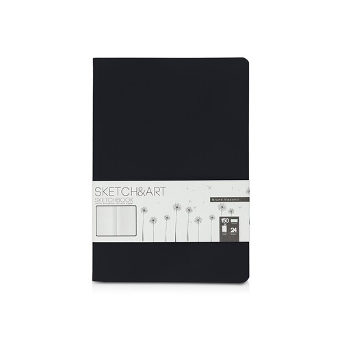 Скетчбук "Sketch & Art" в мягком переплете 147х210 мм, 24 л. белой бумаги 150 г/м2, черный