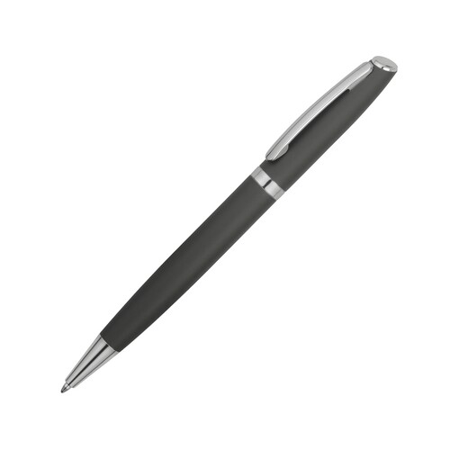 Ручка металлическая шариковая «Flow» soft-touch, серый/серебристый